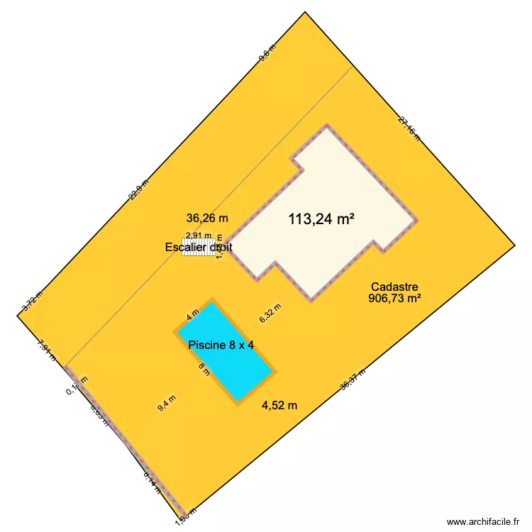 piscine. Plan de piscine. Plan de