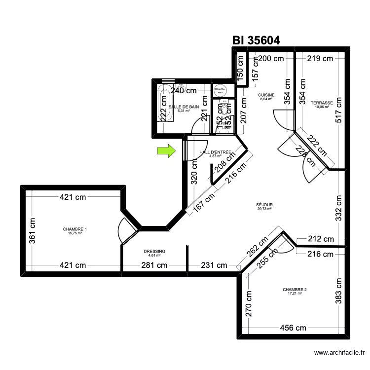 BI 35604. Plan de 10  et 99 m²