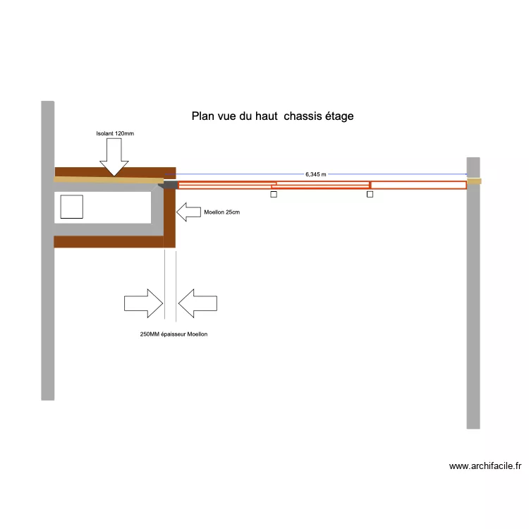 plan chassis vue du haut. Plan de 