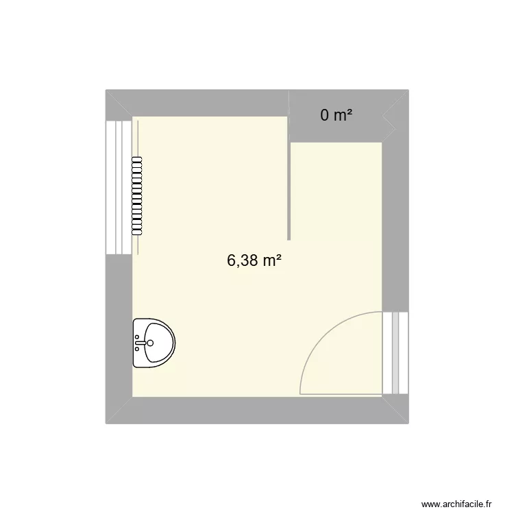 salle de bain bas. Plan de 2 et 6 m² salle de bain bas. Plan de 2 et 6 m²