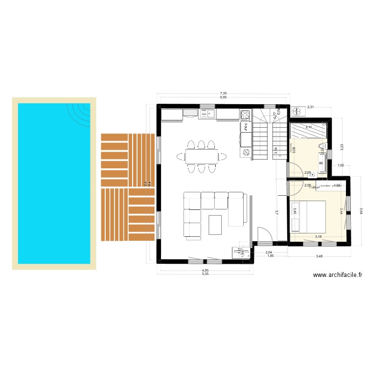 MAISON KOYCEGIZ. Plan de 1 pièce et 18 m2