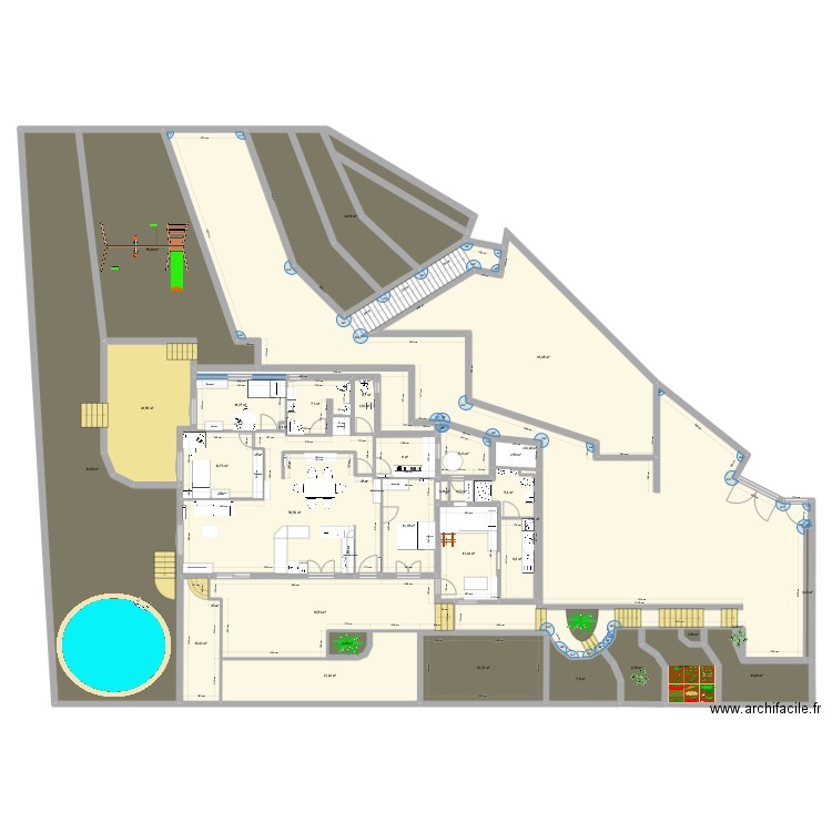 maison mise a jour 2024. Plan de 31 pièces et 803 m2