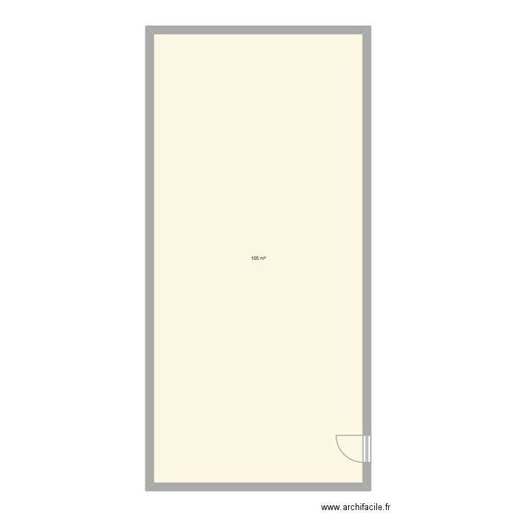 jedbs et kerane. Plan de 1 pièce et 105 m2