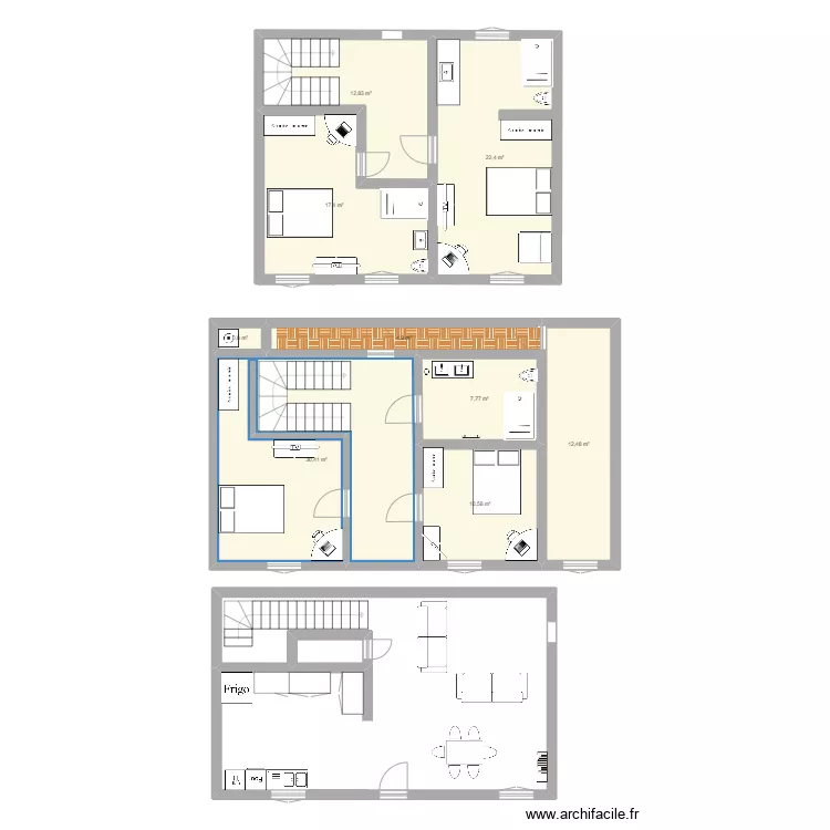 Maison 130m² plan à rénover_oct24. Plan de Maison 130m² plan à rénover_oct24. Plan de