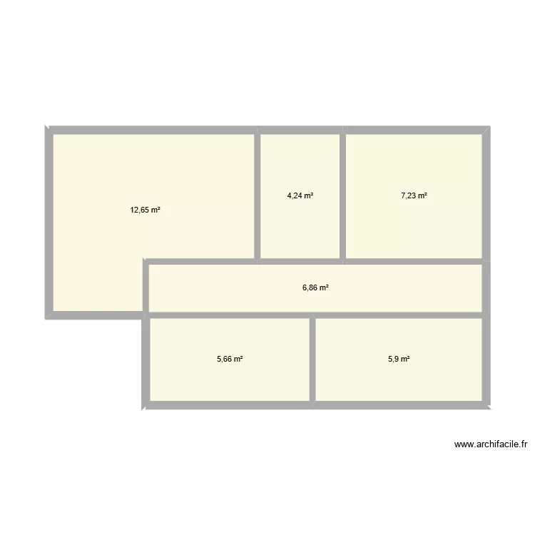 Ma maison 1. Plan de 6 Pièces et 43 m² Ma maison 1. Plan de 6 Pièces et 43 m²