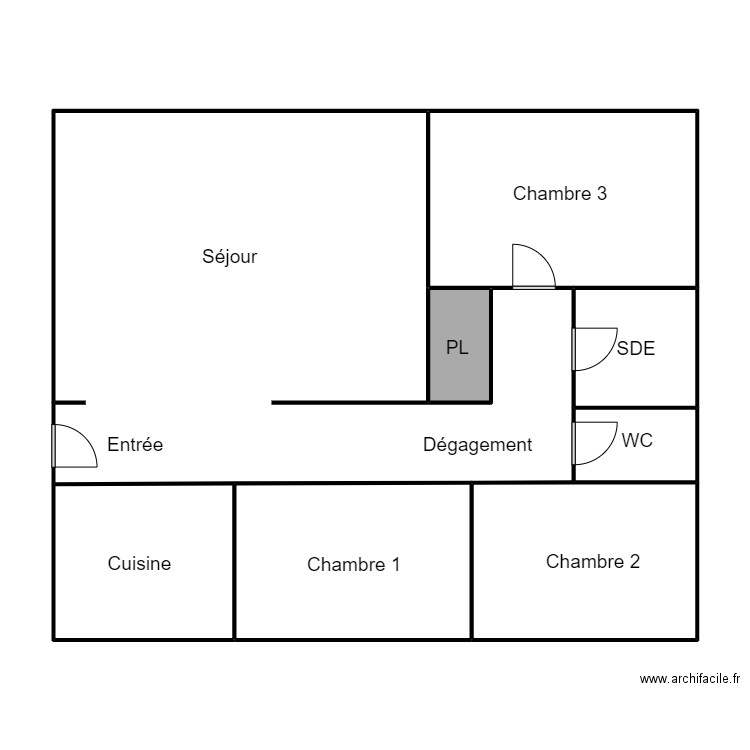 Plan AUBLE . Plan de 8 pièces et 118 m2