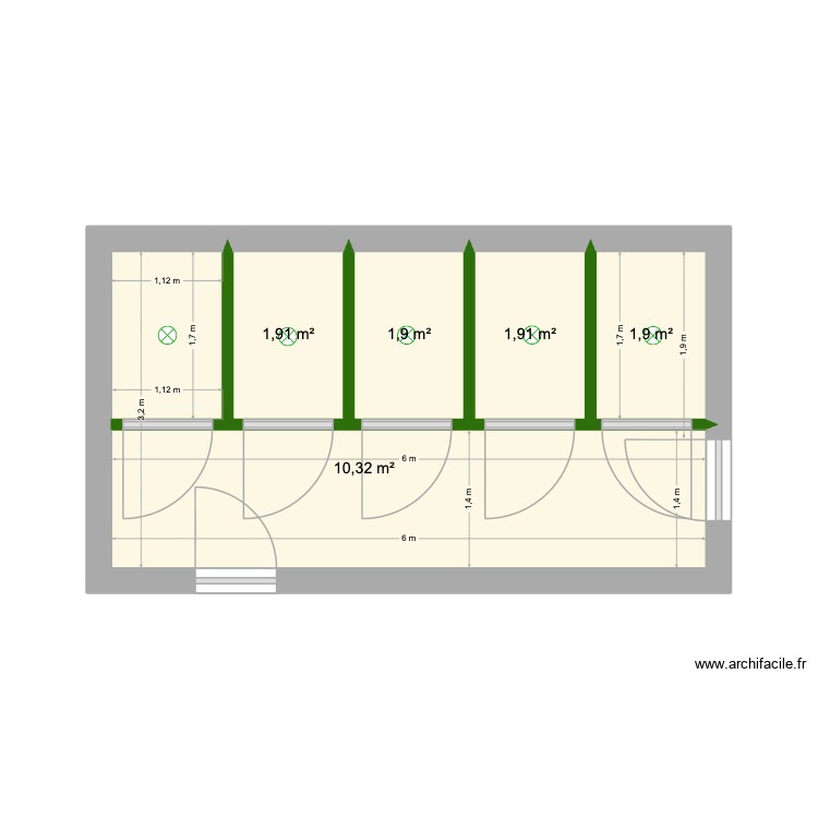 Barbieri 9 locales. Plan de 0 pièce et 0 m2