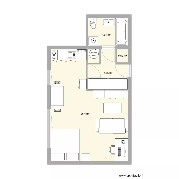 Appartement Tessa Lyon. Plan de 