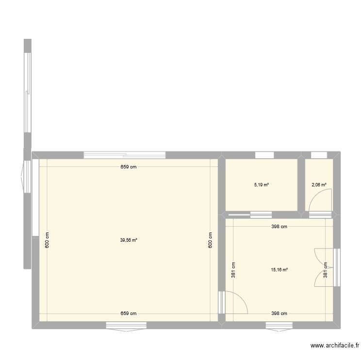extension. Plan de 0 pièce et 0 m2