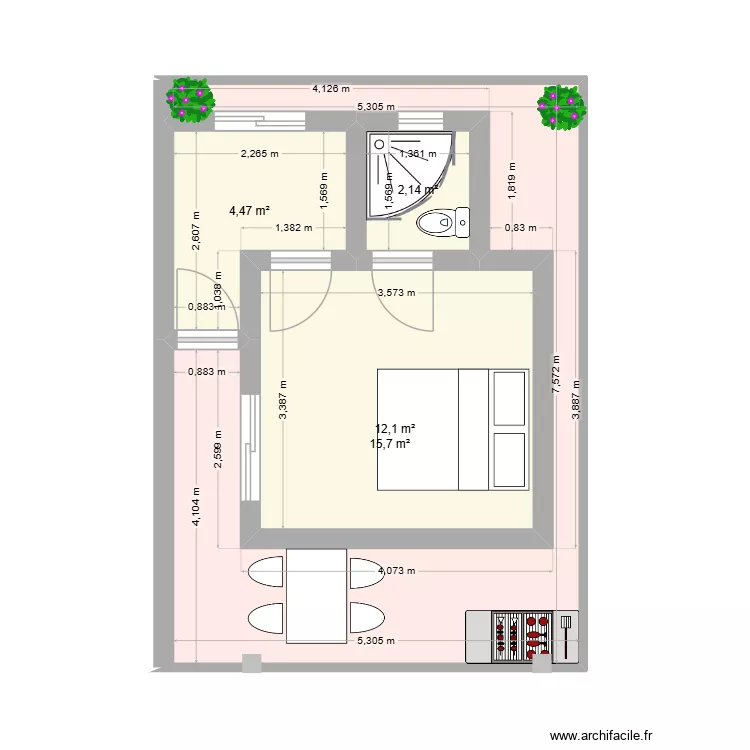 CAP ESTERIAS 2. Plan de 4  et 34 m²