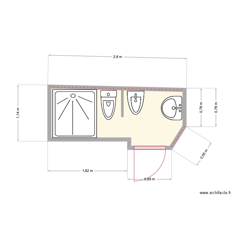 Salle de bain Bestue. Plan de 0 pièce et 0 m2