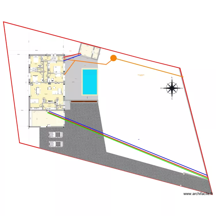 villematier. Plan de 18 pièces et 488 m²