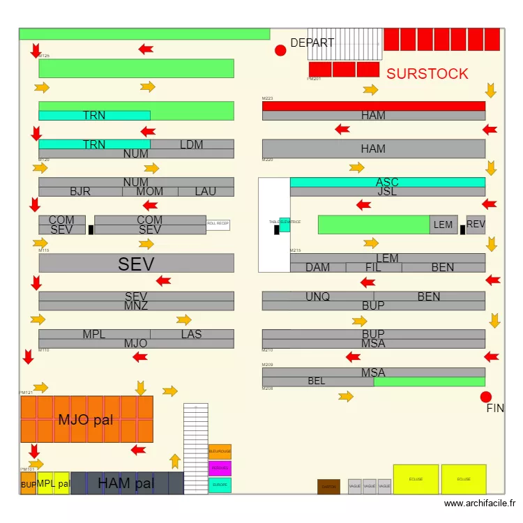 mezza 23/08/2024. Plan de 