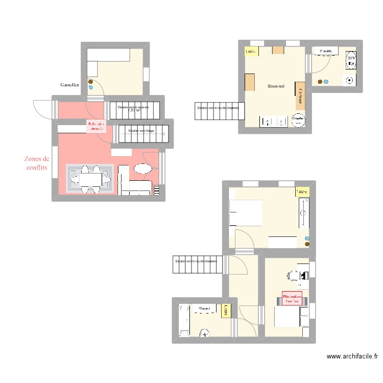 merlinou et ouragan. Plan de 0 pièce et 0 m2