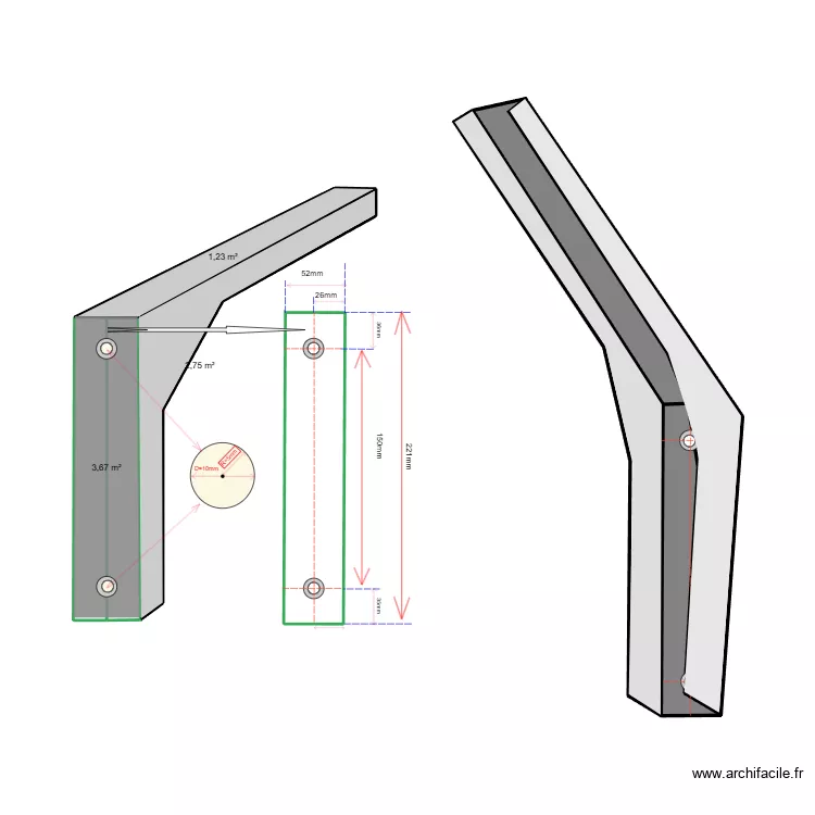 Dl. Duculescu. Plan de 4  et 11 m²