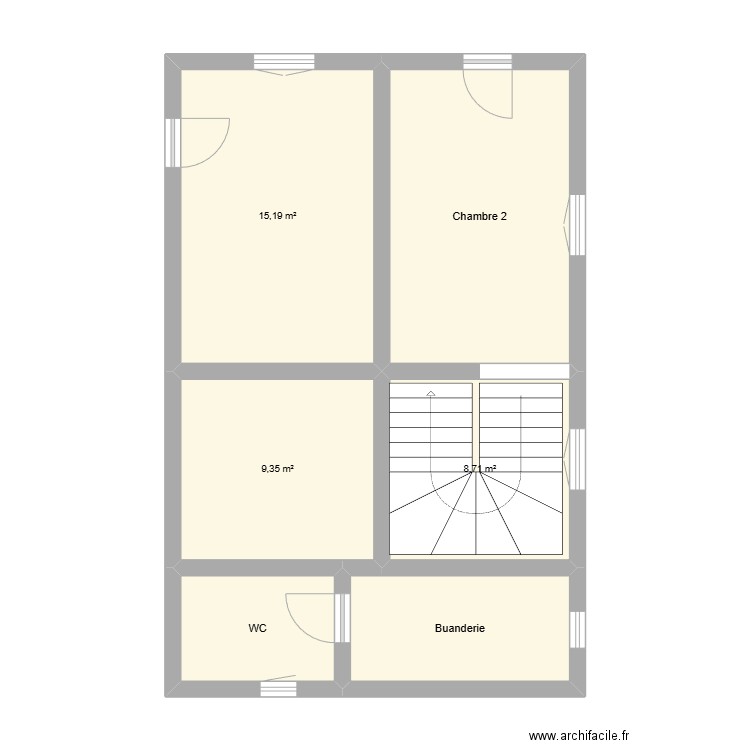Vince. Plan de 6 pièces et 58 m2