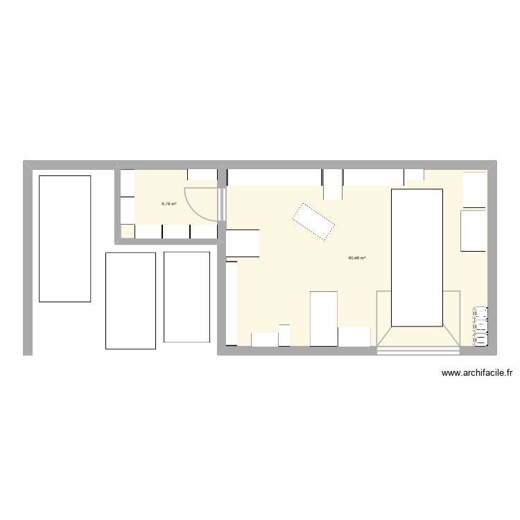 Garage. Plan de 0 pièce et 0 m2