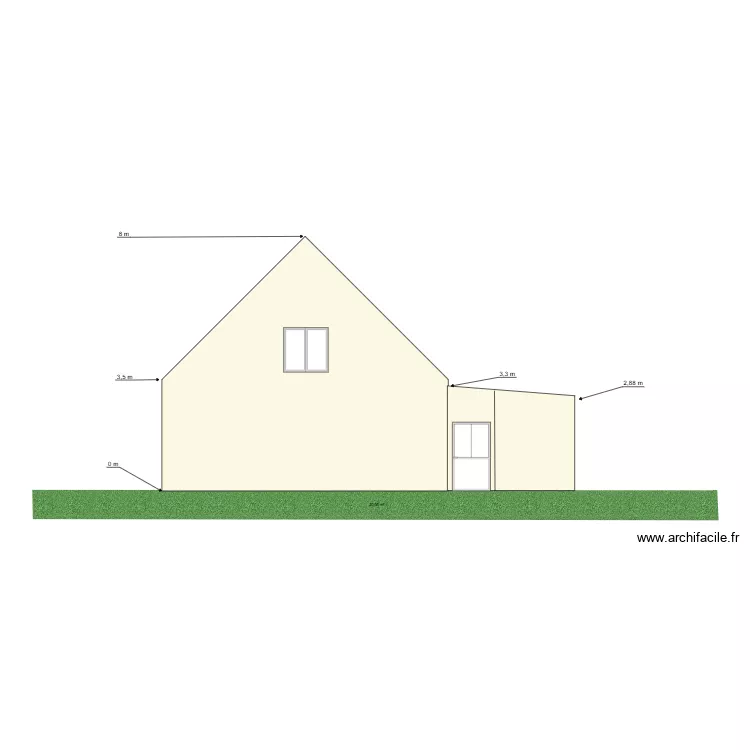 plan de facade face est. Plan de 