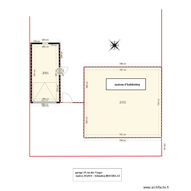 garage . Plan de 0 pièce et 0 m2