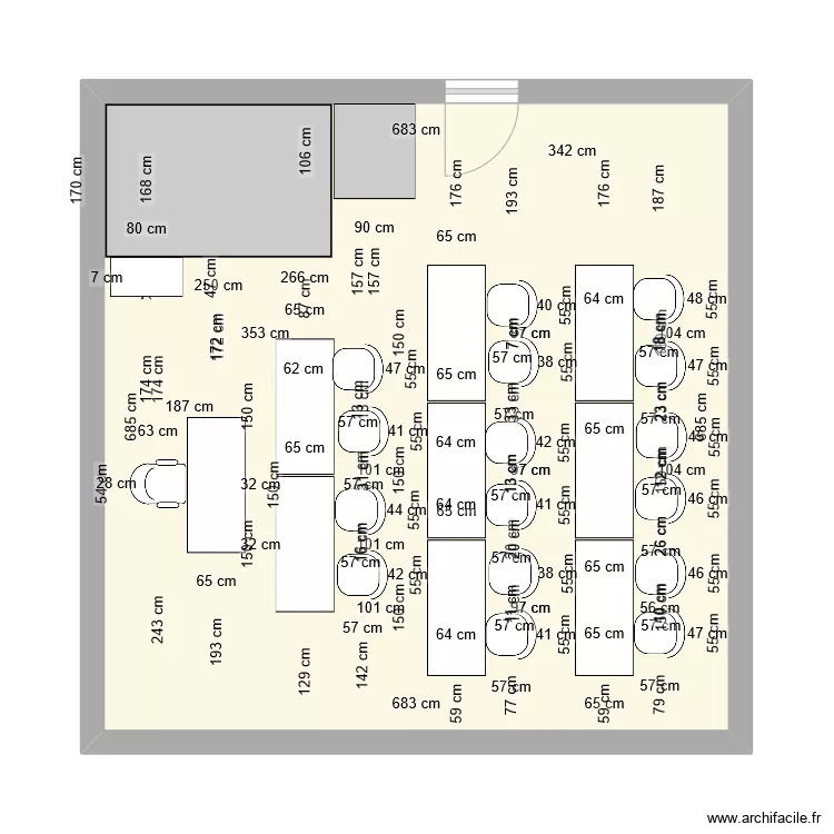 salle 4. Plan de 