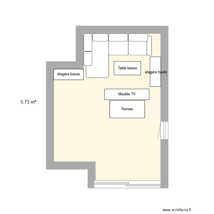 test4. Plan de 1 pièce et 16 m2