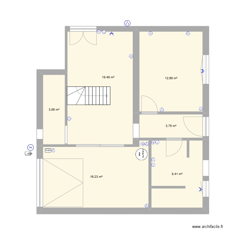 NIVEAU 0 ELECTRICITE. Plan de 0 pièce et 0 m2