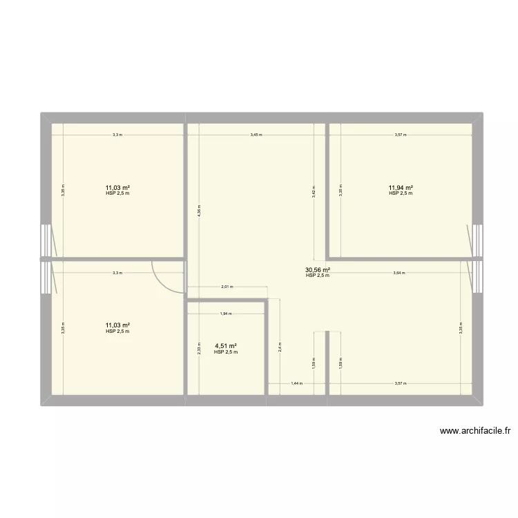 Louet. Plan de 6  et 140 m²
