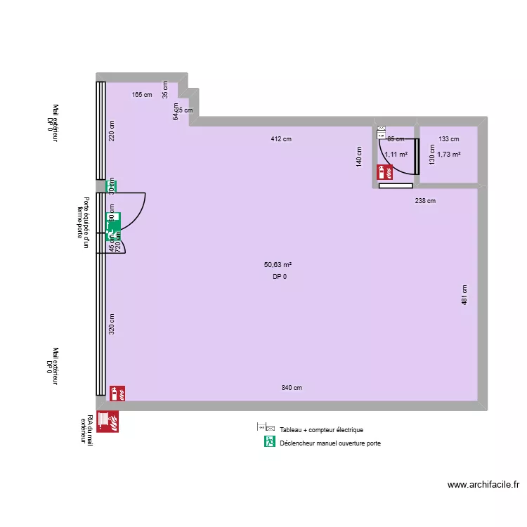 LES P&Eacute;PITES AVANT TRAVAUX. Plan de 