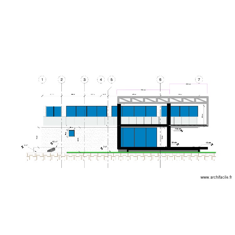 PSM 2. Plan de 8 pièces et 23 m2