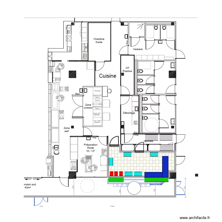 laverie ensa. Plan de 1 pièce et 7 m²