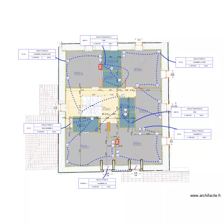 ZABOLLONE R+1 PC. Plan de 