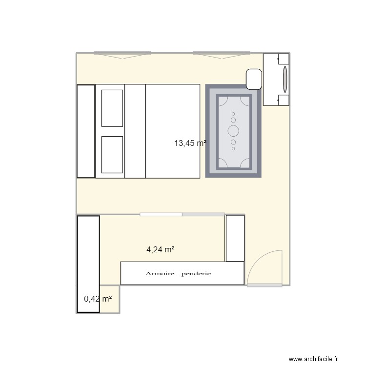 chambre. Plan de 0 pièce et 0 m2