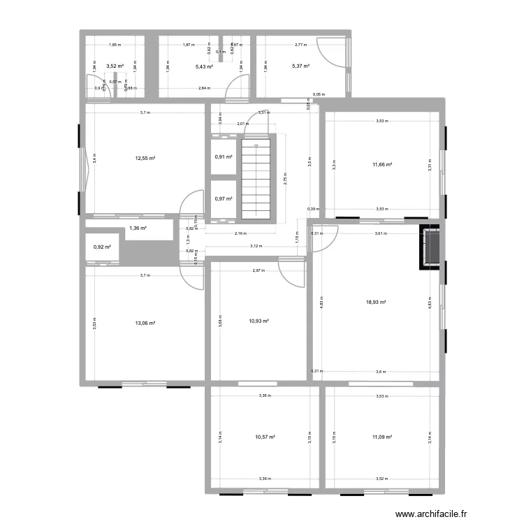 R+1 dimensions. Plan de 17 et 121 m² R+1 dimensions. Plan de 17 et 121 m²