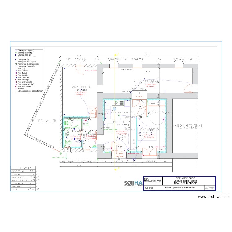 BEAUGE. Plan de 0 pièce et 0 m2