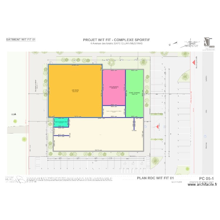 CDC. Plan de 6 pièces et 1186 m2