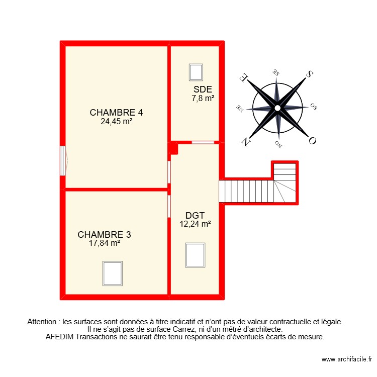 BI 30049. Plan de 34 pièces et 324 m2