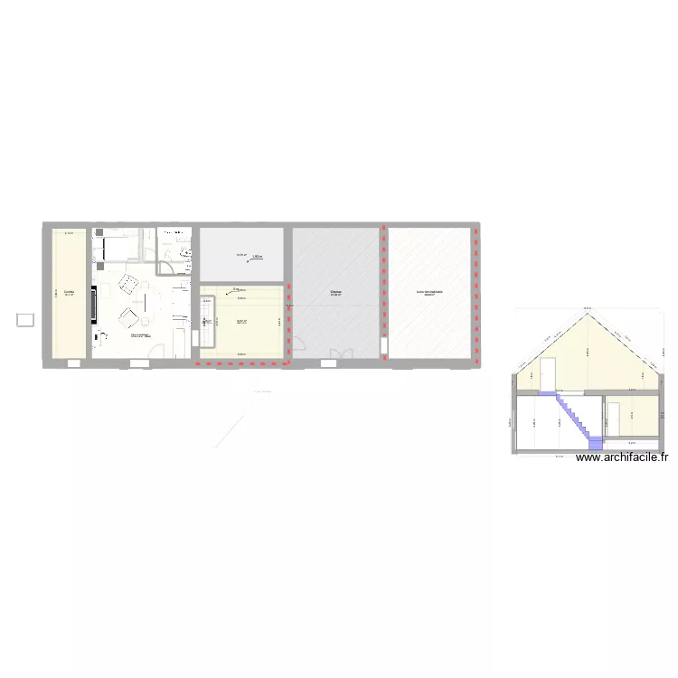 Pr&eacute;t&eacute;rit version simplifi&eacute;e juillet 2026. Plan de 16  et 322 m²