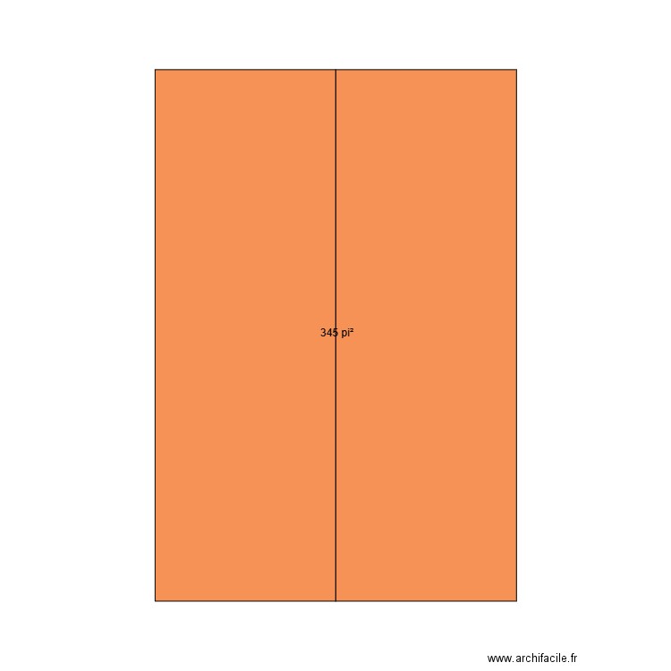 garage. Plan de 1 pièce et 32 m2