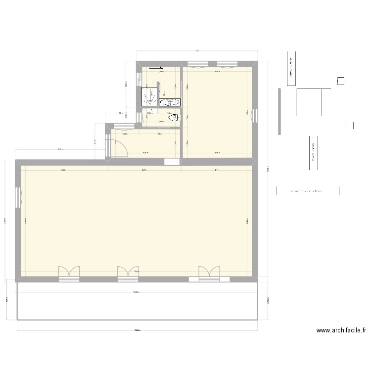 Agrandissement  - Version 40m² - V30 - 32. Plan de 5 pièces et 122 m2