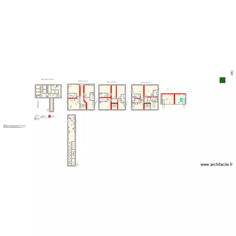 EAU -FINAL. Plan de 42  et 284 m²
