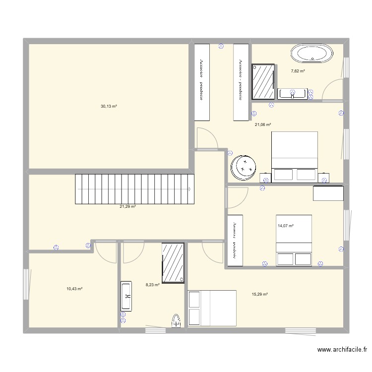 24.07 SON GECERLI OLAN. Plan de 8 pièces et 128 m2
