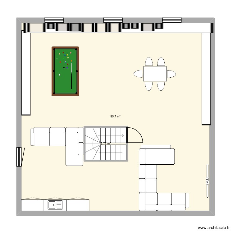 grenier burie 3eme etage. Plan de 0 pièce et 0 m2