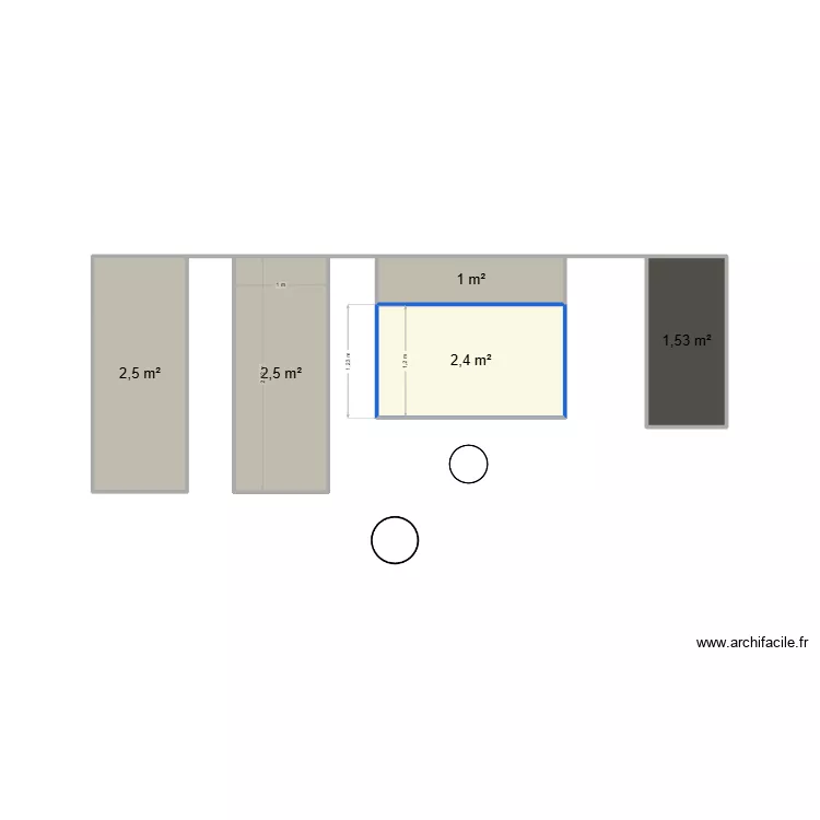 Cases jardin 2. Plan de 5  et 10 m²