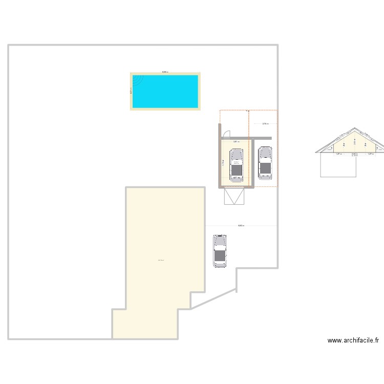 estelle kevin. Plan de 2 pièces et 189 m2