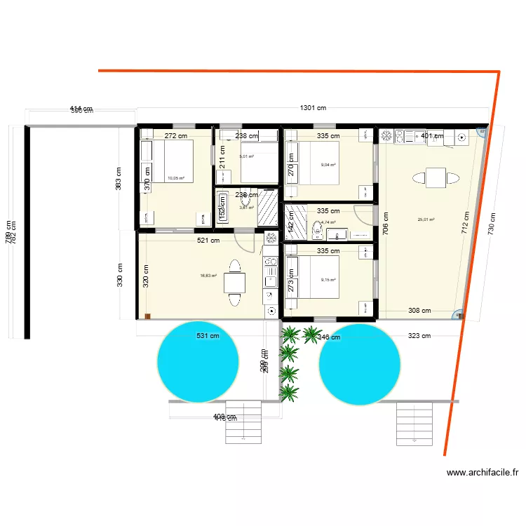 Popotte Marc 4. Plan de 8 pièces et 83 m² Popotte Marc 4. Plan de 8 pièces et 83 m²