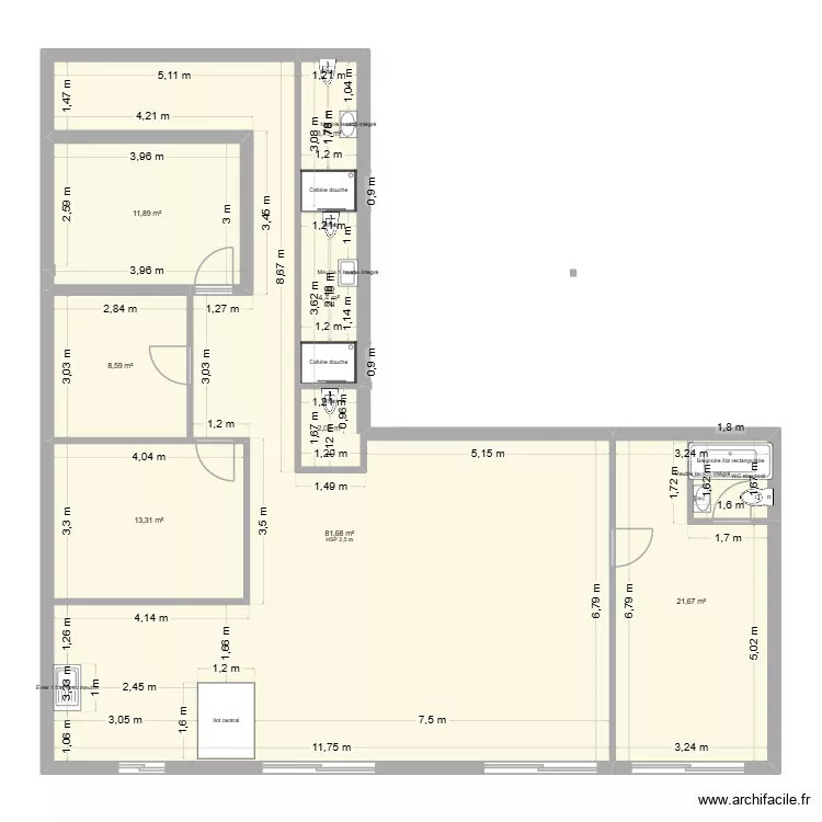 14eme barazani. Plan de 8 et 147 m² 14eme barazani. Plan de 8 et 147 m²