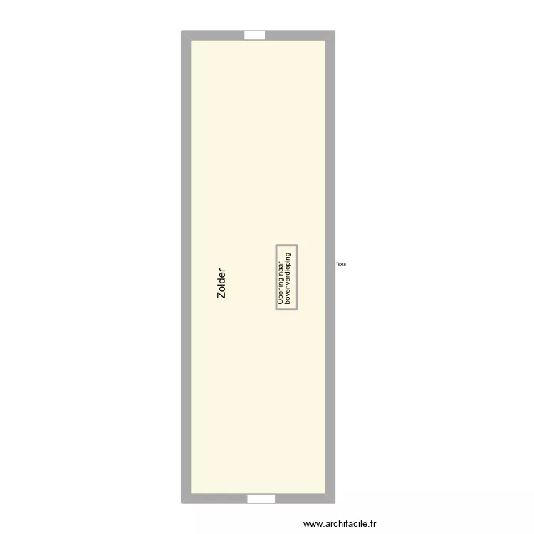 Zolder ingooigemstraat 27 Otegem. Plan de 