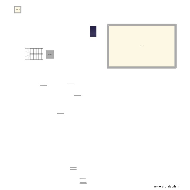 fun. Plan de 3 pièces et 68 m2