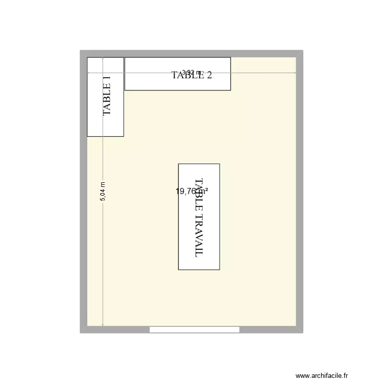 CHALET. Plan de 1  et 20 m²
