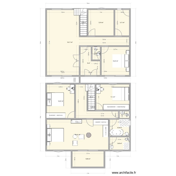 Maison projet. Plan de 0 pièce et 0 m2